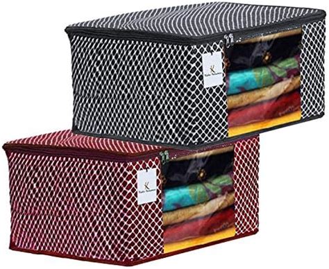Kuber Industries Clothes Organizer For Wardrobe (Pack of 3) - Storage ...