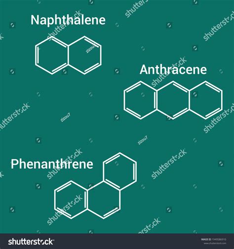 Chemical Structure Naphthalene Anthracene Phenanthrene Stock Vector (Royalty Free) 1949586910 ...