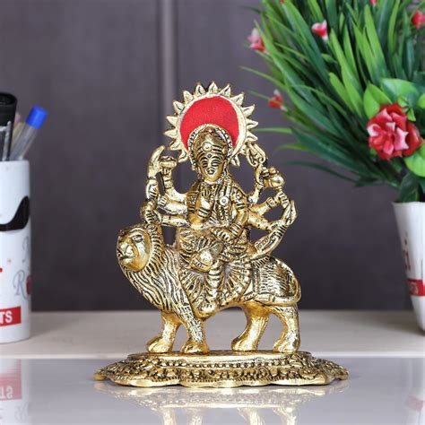 Buy KridayKraft Durga Maa Murti,Shero vali ma Metal Statue for Navratri ...