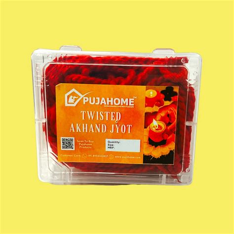 Pujahome Long Twisted Akhand Jyot Cotton Wicks Batti | Cotton (Red Col