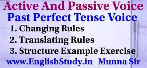 Past Perfect Tense Passive Voice in Hindi