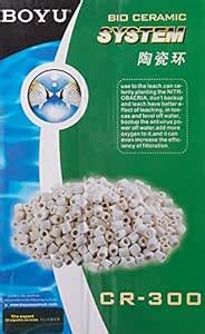 Boyu CR-300 Adi Aquarium Filter Bio Medias, White, 300 g (Pack of 1 ...