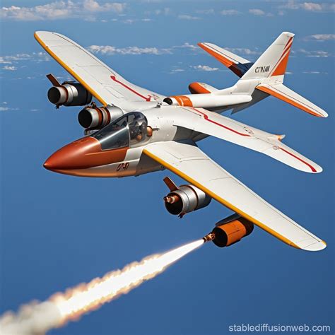 Civilian Airplane with Rocket Launchers | Stable Diffusion Online