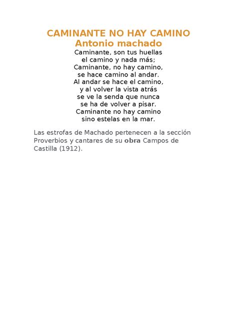 Caminante NO HAY Camino - Literature - CAMINANTE NO HAY CAMINO Antonio ...