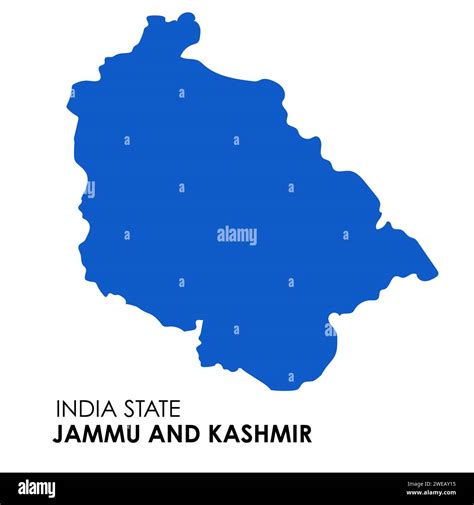 Jammu and kashmir map of Indian state. Jammu and kashmir map vector illustration Stock Photo - Alamy