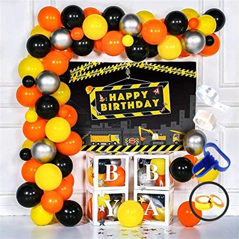 SV Traders Orange,Yellow And Black Balloons With Garland Theme Combo Of ...
