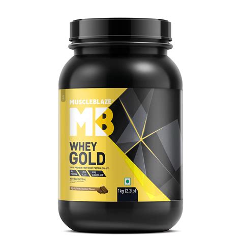MuscleBlaze Whey Gold, 100% Whey Protein Isolate, Labdoor USA Certified ...