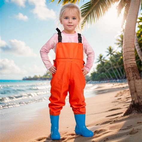 Kids Chest Waders Youth Fishing Waders Toddler Children Kids Waders with Boots Waterproof Waders ...