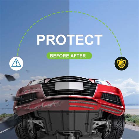 Buy Car Front Bumper Scrape Guard 4 Pack Universal Carbon Fiber Black ...