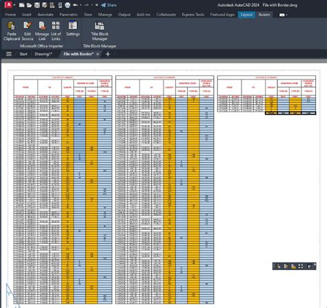 How to Insert Excel File in AutoCAD 的图像结果