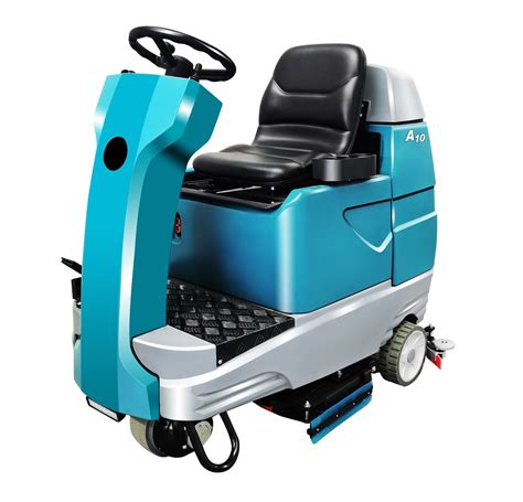 Ride on Floor Scrubber Dual Brush Battery Operated Floor Cleaning ...