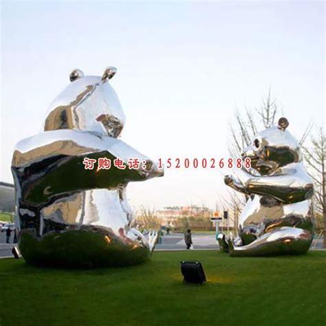 厂家直供玻璃钢几何大熊雕塑 户外抽象景观雕塑 不锈钢切面熊雕塑-阿里巴巴