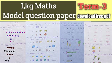 Image result for Lkg Math Test