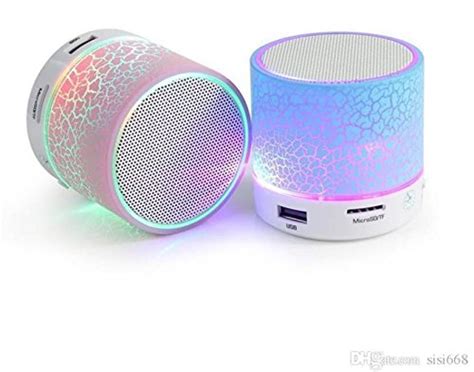 Solmon Mini Portable Wireless S10 Bluetooth Speaker with LED light Mic ...