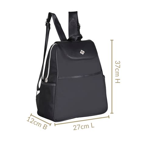 Kaizen Sleek Black Backpack For Women Online - Premium Backpack | Nestasia