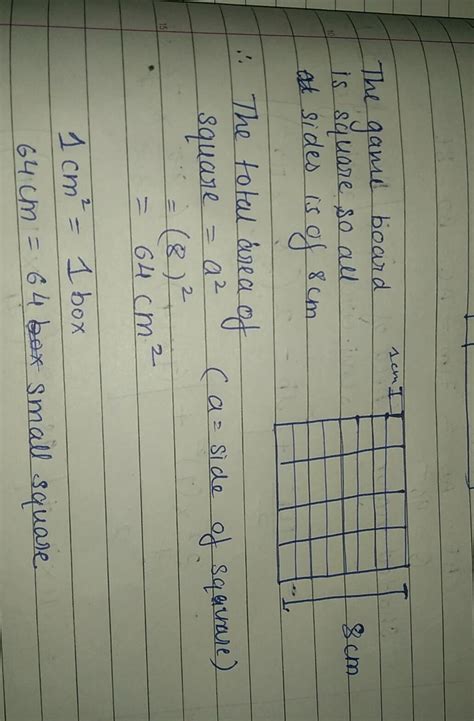 Determine the number of squares on a square gameboard of side 8 cm, if ...