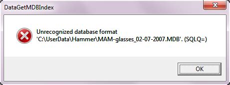 What Cause the Error Unrecognized Database Format 的图像结果