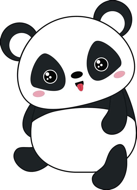 Kawaii Baby Panda Bear Cute Cuddly Animal Cartoon Vinyl Sticker (8 ...