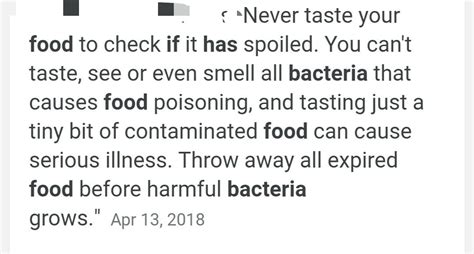 How can you tell if food has enough bacteria to cause food poisoning? a ...