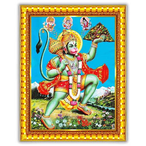 Pavan Photo Laminations Lord Hanuman Ji Hanumanji Jai Bajrangbali Wall ...