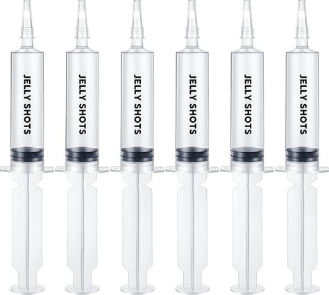 Buy 2 oz Jello Shot Syringes with Caps Reusable Plastic Tubes Container ...