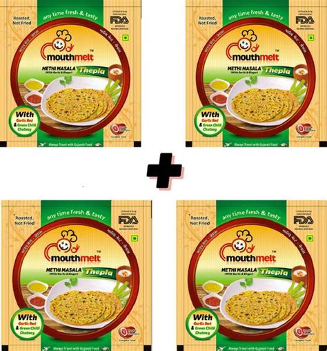 MouthMelt by VITALMORAL Methi Masala Soft Thepla (Ready to Eat,Rosted ...