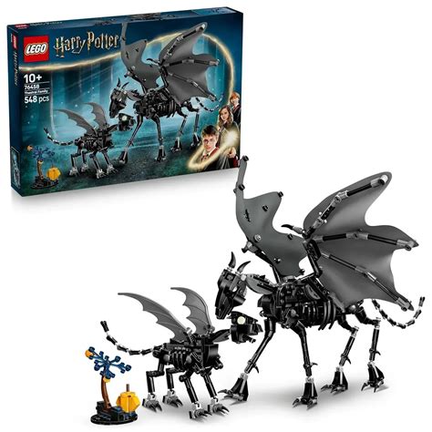LEGO Harry Potter Thestral Family, Mythical Creature Toy Figures 76458 ...