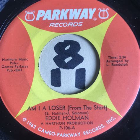 Yahoo!オークション - 試聴 EDDIE HOLMAN AM I A LOSER NM
