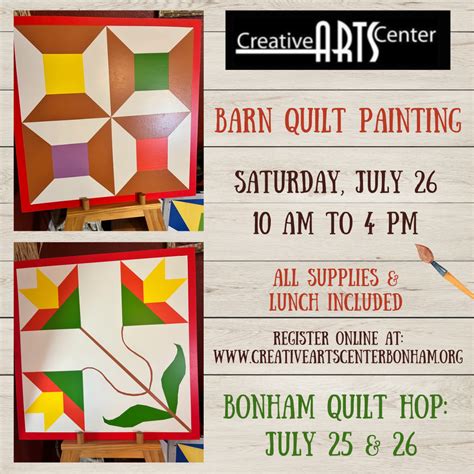 Barn Quilt Painting - July 26 - Creative Arts Center