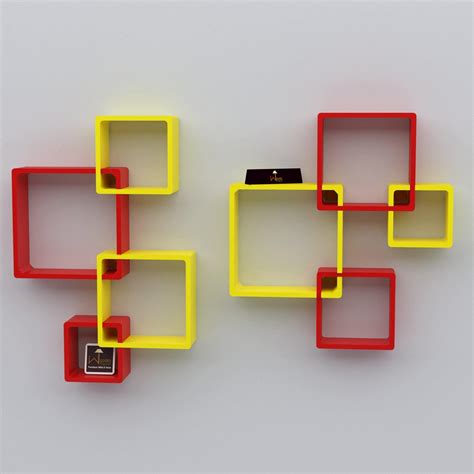 Buy Wooden Wall Shelves ( Set of 8 ) Online at woodentwist – WoodenTwist