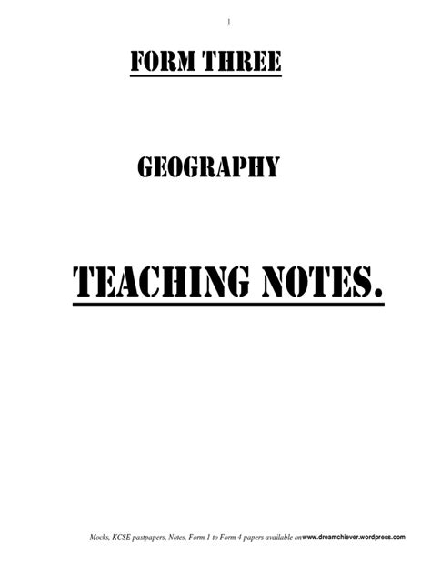 Form Three Geography Notes 的图像结果