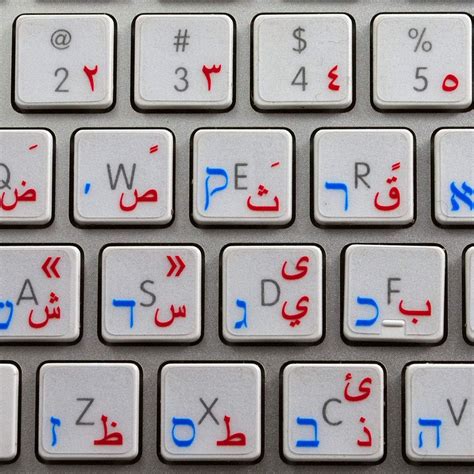 Buy 4Keyboard Hebrew Arabic Labels Layout for Keyboard with Blue and ...
