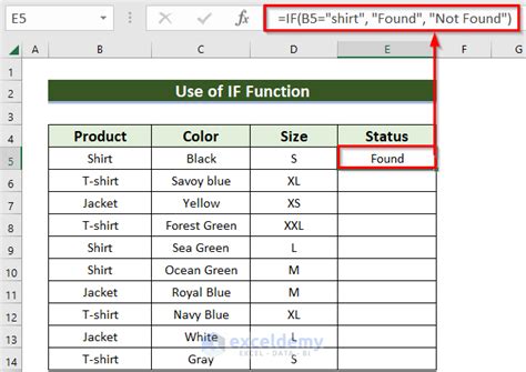 Excel If Text Equal Output 的图像结果