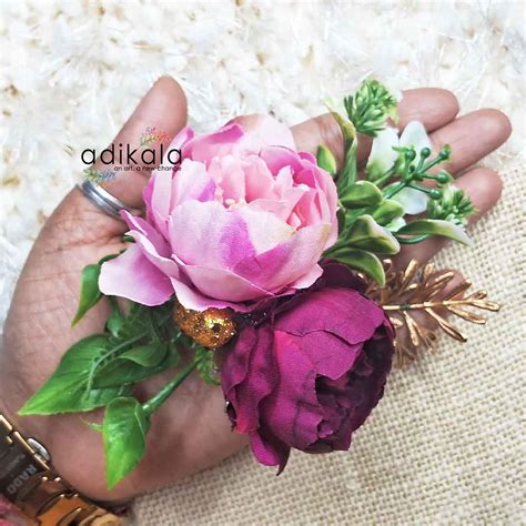 Wine & Shaded Pink Flower Bunch Pack Of 4 – Adikala - Craft Store