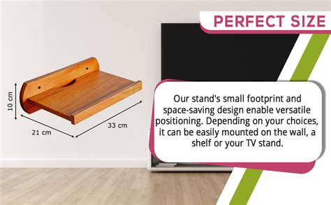 Classic Woodcraft Wooden Set Top Box Stand for Home | Wall Mounted ...