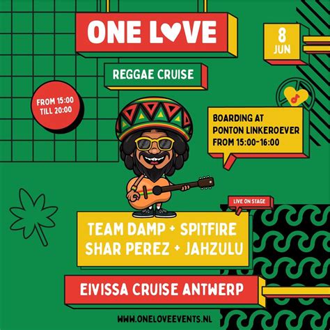 One Love Reggae Cruise Antwerp - 2 Year Anniversary , Antwerp, 8 June ...