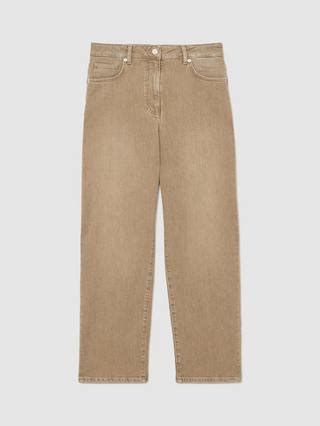 Reiss Selin Mid Rise Straight Leg Jeans, Neutral