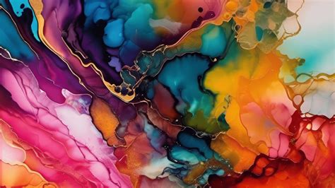 Download wallpaper 1366x768 paint, stains, colorful, abstraction ...