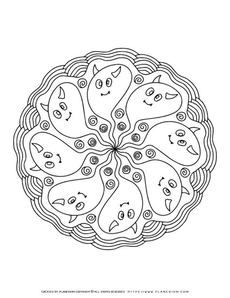Halloween Mandala Coloring Pages [2025]