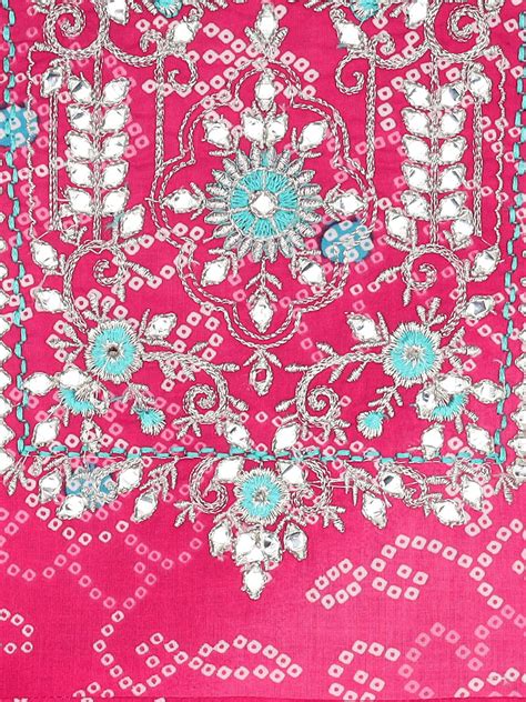 Buy Ishin Girls Pink Embroidered Fit & Flare Dress Online