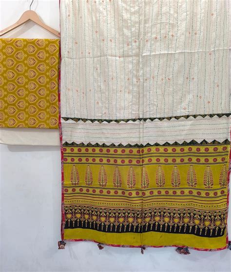 Ajrakh print cotton top With ajrakh mirror work dupatta – thecotlin