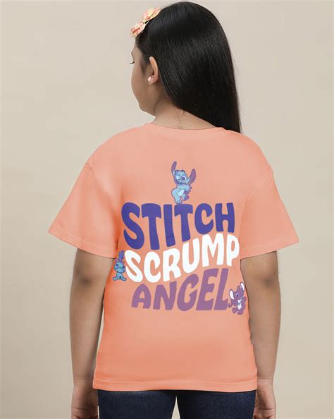 Lilo & Stitch Printed Relaxed Fit Tshirt For Girls – Kidsville