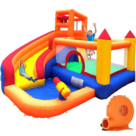 Buy Ballsea Bouncy Castle, Inflatable Trampoline Bounce House with Long ...