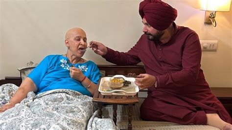 Navjot Singh Sidhu feeds wife during her fifth chemo, shares photos ...