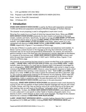 Fillable Online unicode UTC and ISO/IEC JTC1/SC2 WG2 - unicode Fax ...