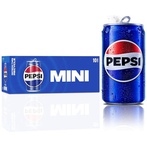 Pepsi Soda, Mini Cans, 7.5 Ounce (Pack of 10) | Walmart en línea