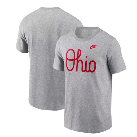 Men's Nike Gray Ohio State Buckeyes Vintage Script T-Shirt