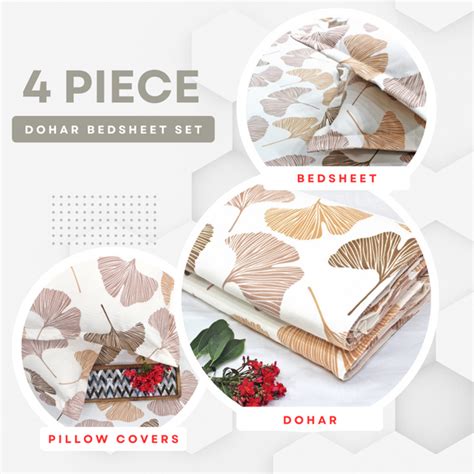Buy festive Collection 4 pc Floral Dohar Bedsheet Set at best prices by ...