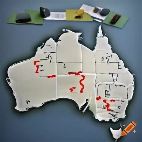 Map illustrating the 1967 Referendum in Australia with yes and no vote legend on Craiyon