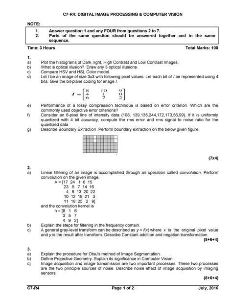 2016 JUL C7-R4 - Assignment paper of DIP - C7-R4 Page 1 of 2 July, 2016 ...